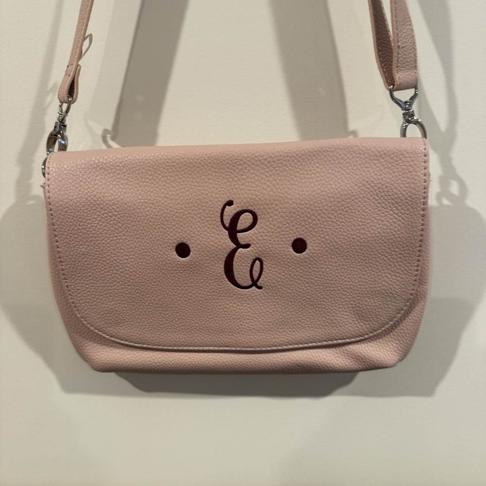Thirty-One Studio Clutch in Rose Blush Pebble Pink Purse Bag With Strap "E"